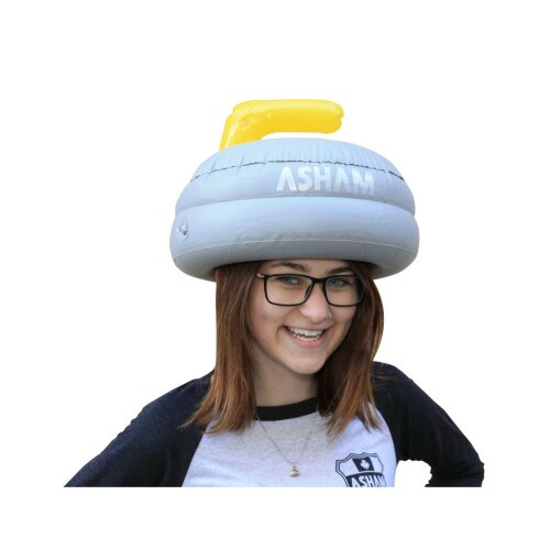 Curlingstein als Hut (aufblasbar)